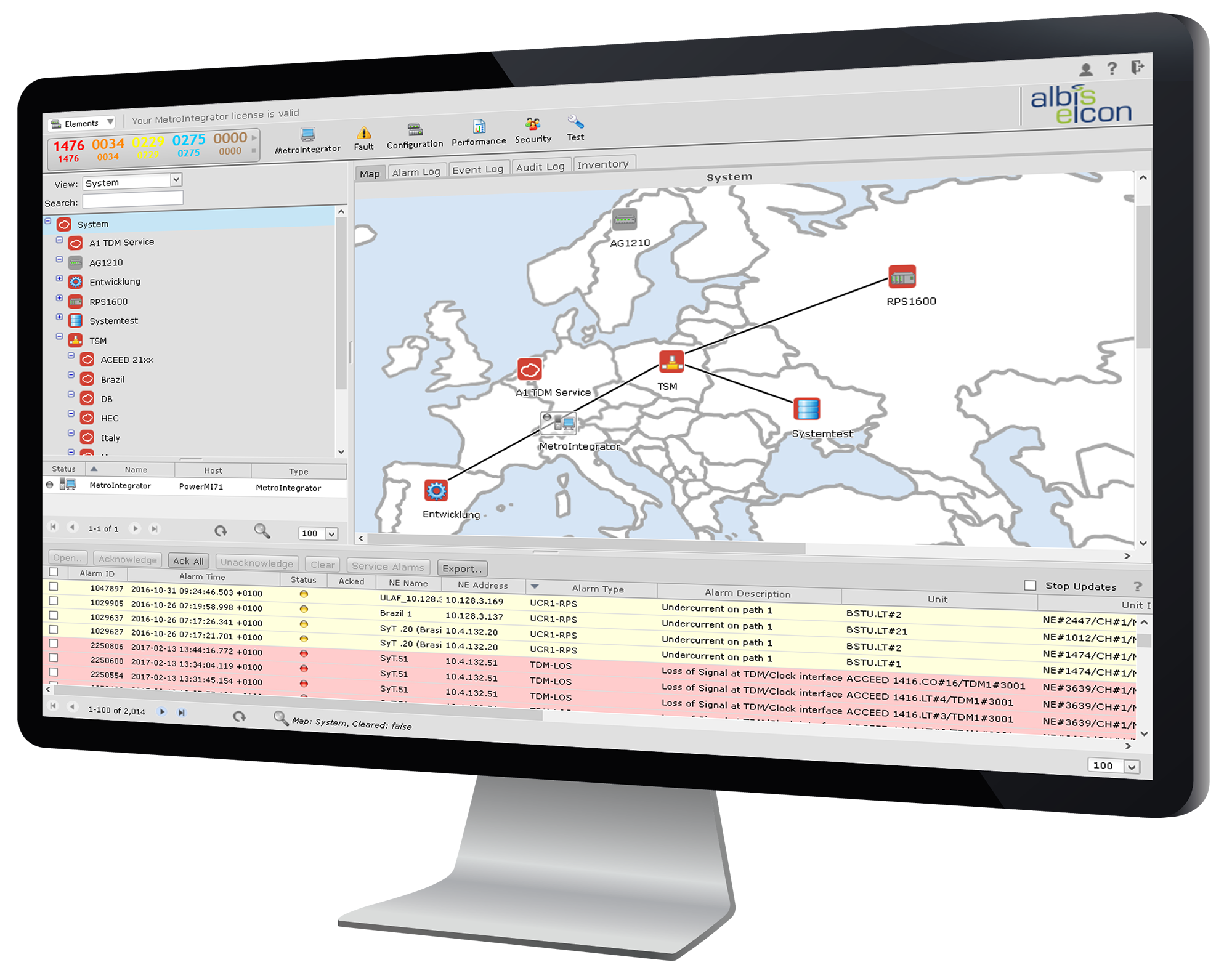 albis-elcon - MetroIntegrator: Network and Element Manager for the ULAF+ Access and Aggregation Platform
